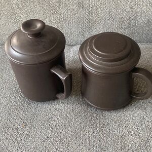 Clay pot tea  mug and infuser set of 2